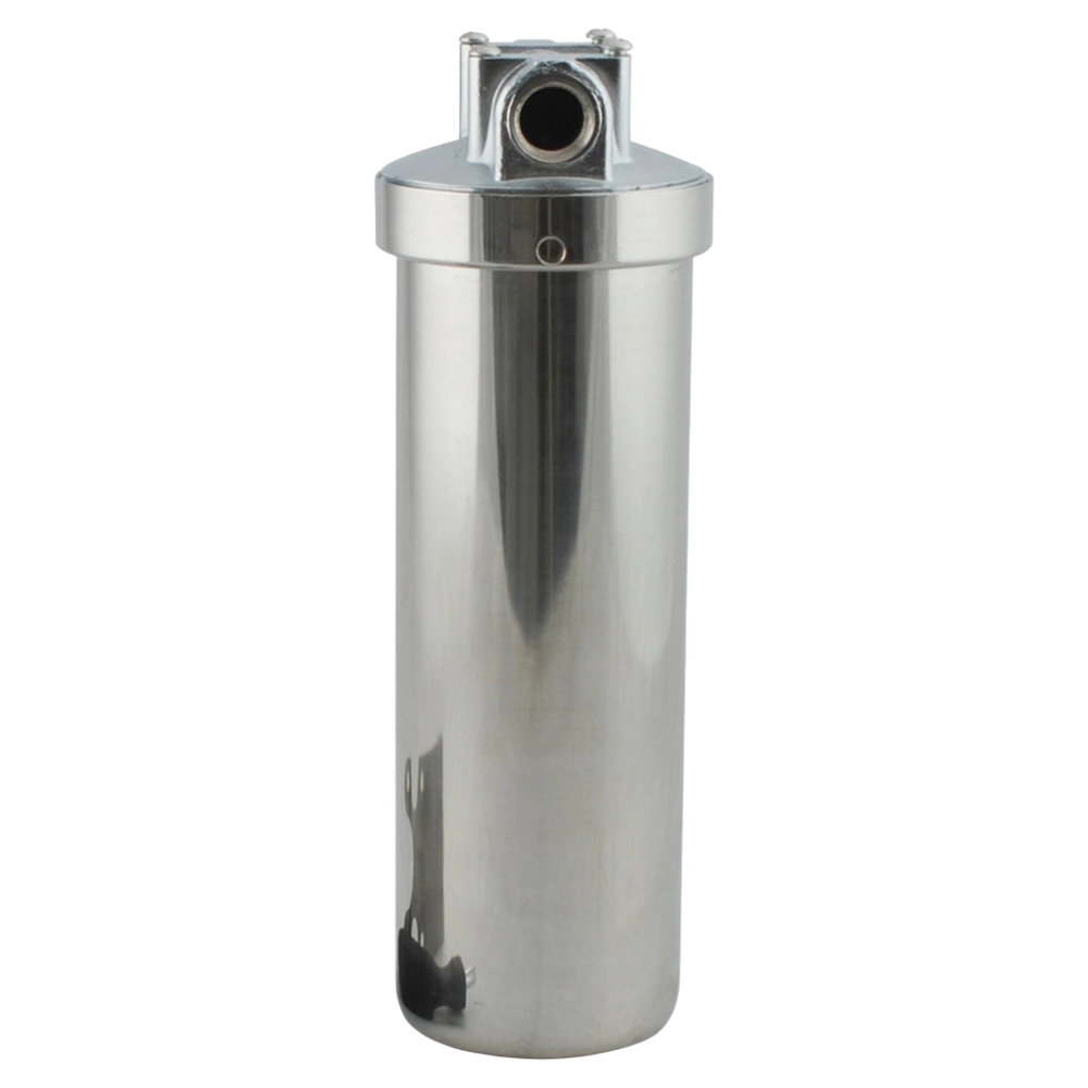 Магистральный фильтр Raifil HMF-10" Slim D1, 10" Slim, прозрачный, 1/2" BSP, с клапаном сброса давления